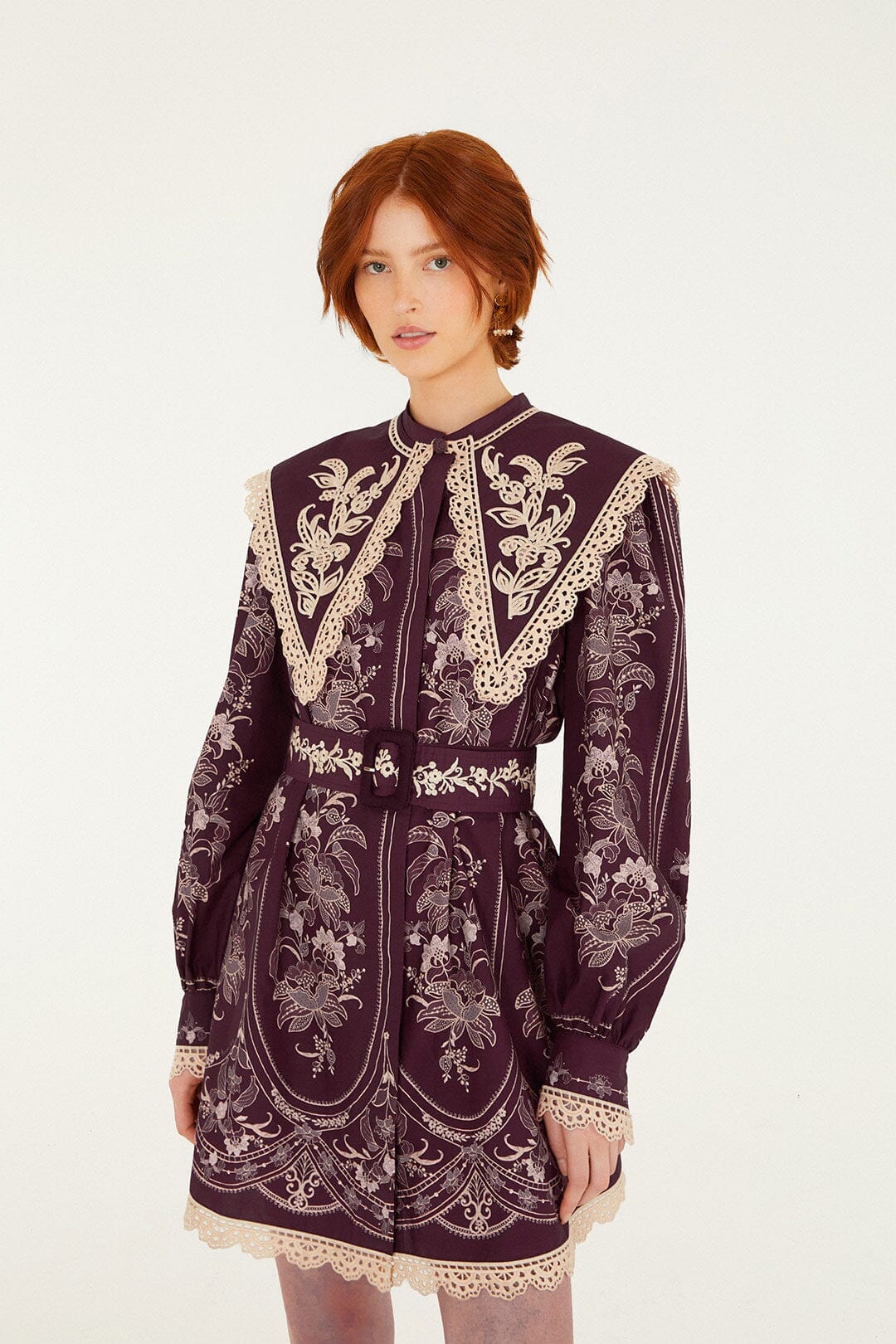 Lara Lace Long Sleeve Mini Dress