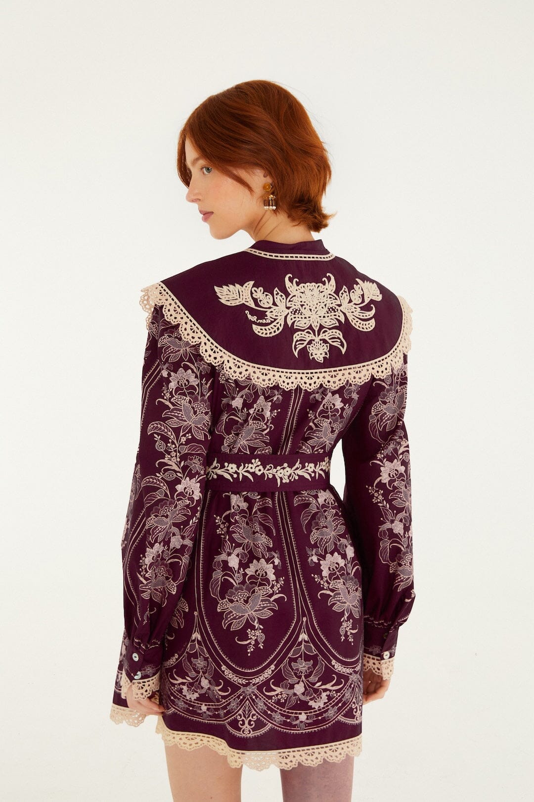 Lara Lace Long Sleeve Mini Dress