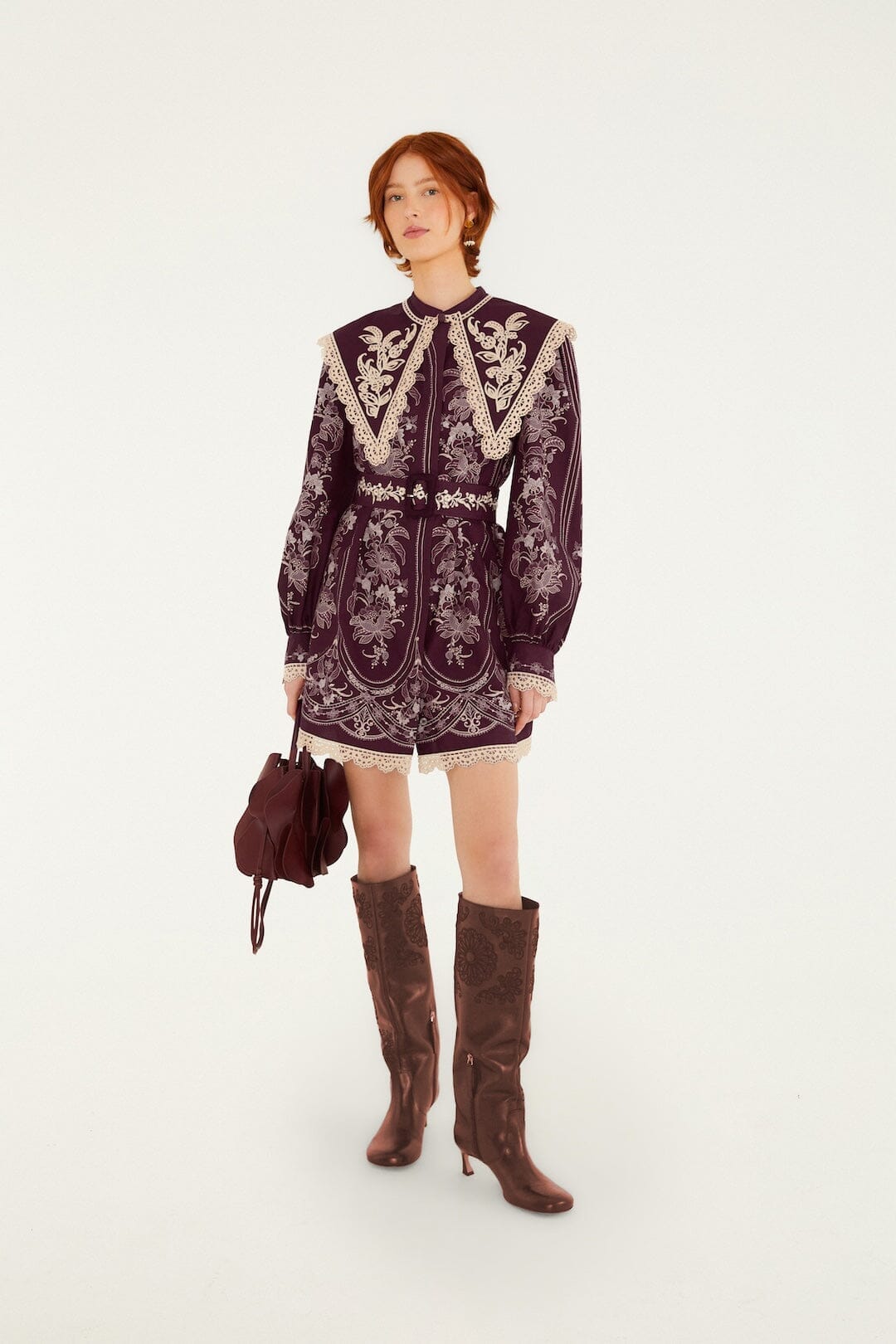 Lara Lace Long Sleeve Mini Dress