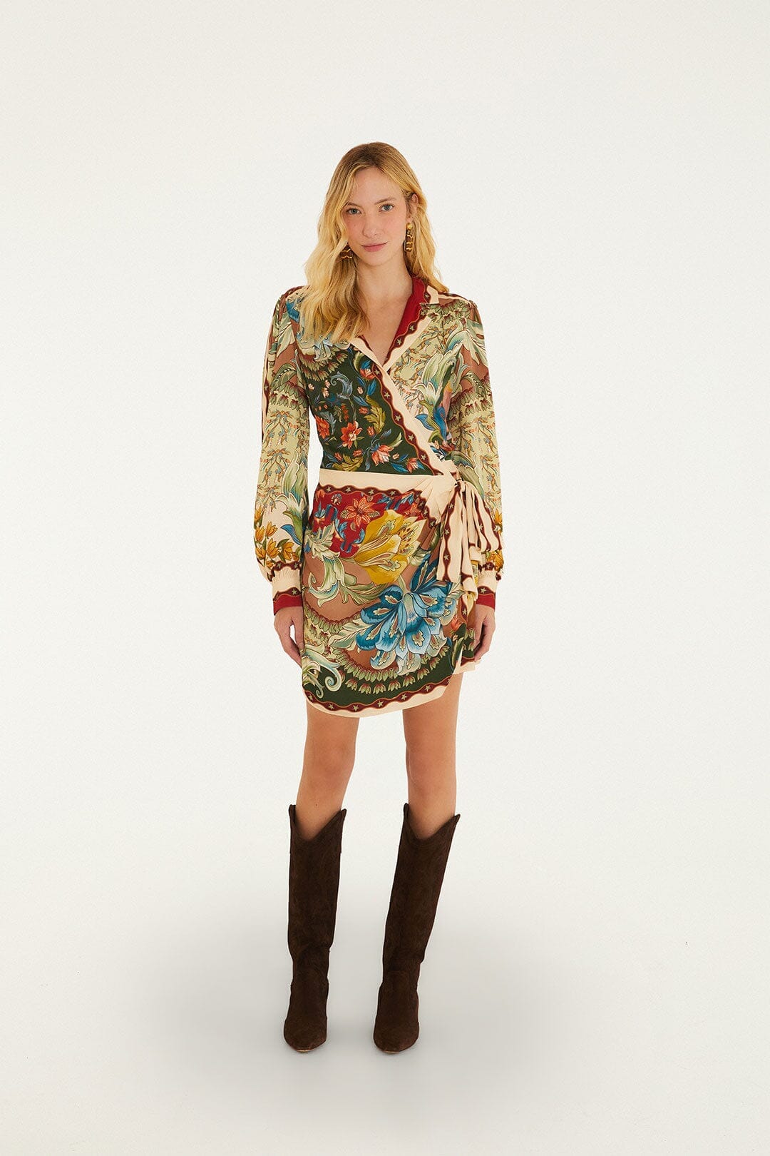 Lunar Boho Chemise Wrap Mini Dress