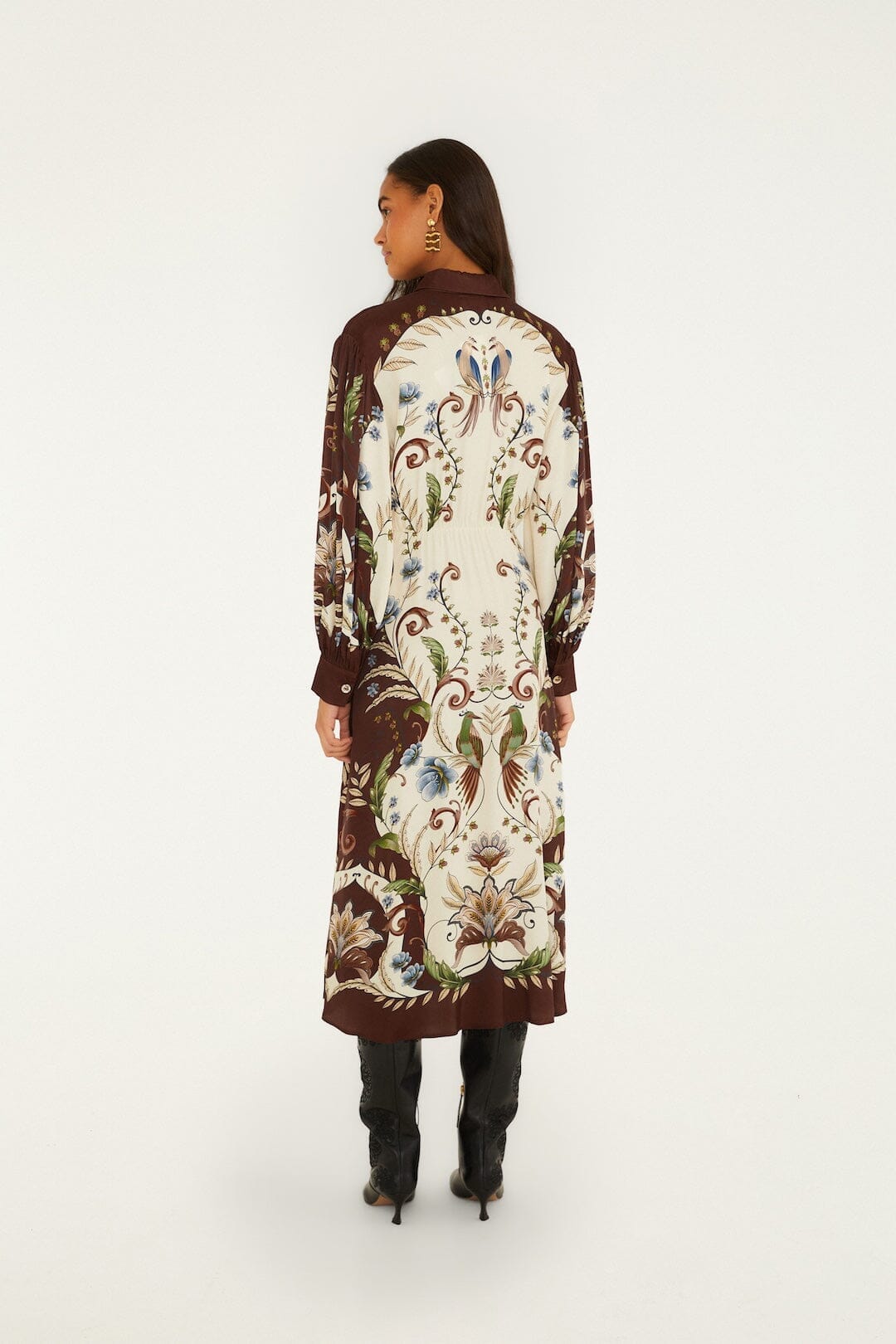 Millena Collared Buttoned Midi Dress