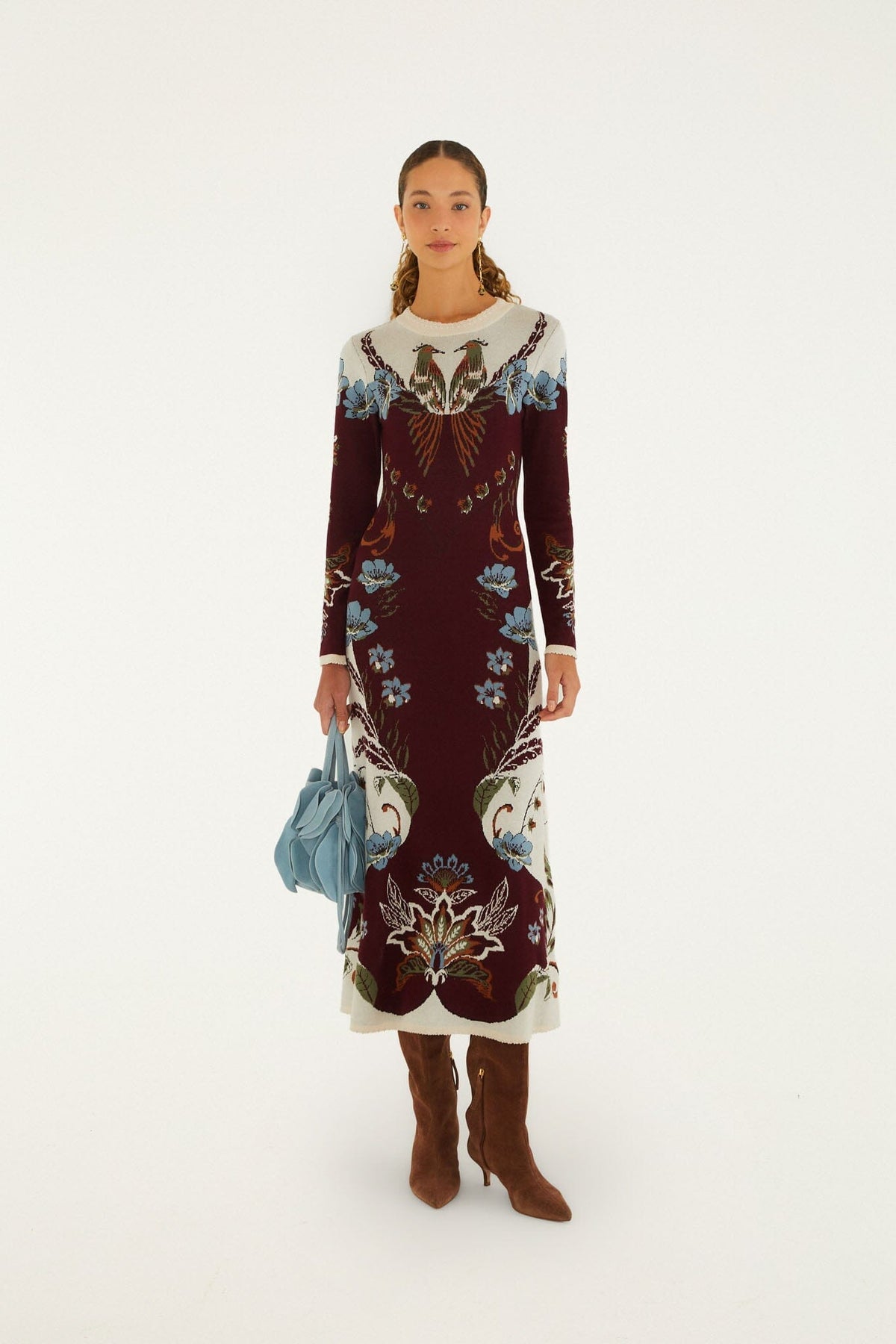Millena Long Sleeve Knit Midi Dress