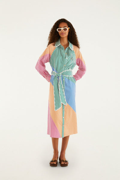 sachin and babi light blue dress Sandro Paris Vintage y2k Taupe Silk Embroidered Dress, 2000s – Zeus Vintage main image 0