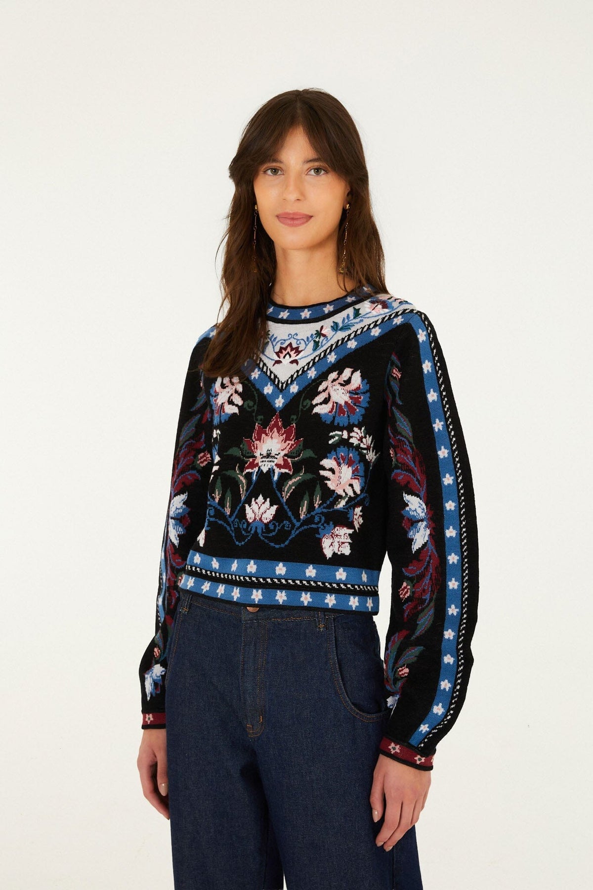 Natalia Crew Neck Knit Sweater