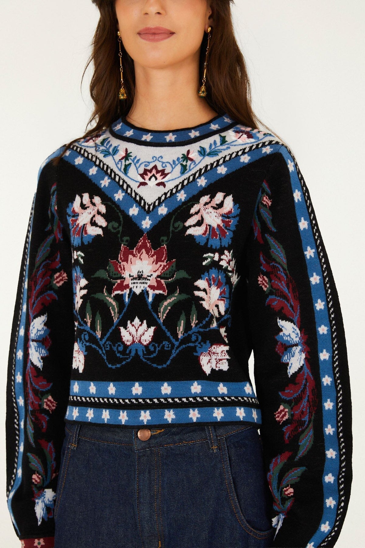Natalia Crew Neck Knit Sweater