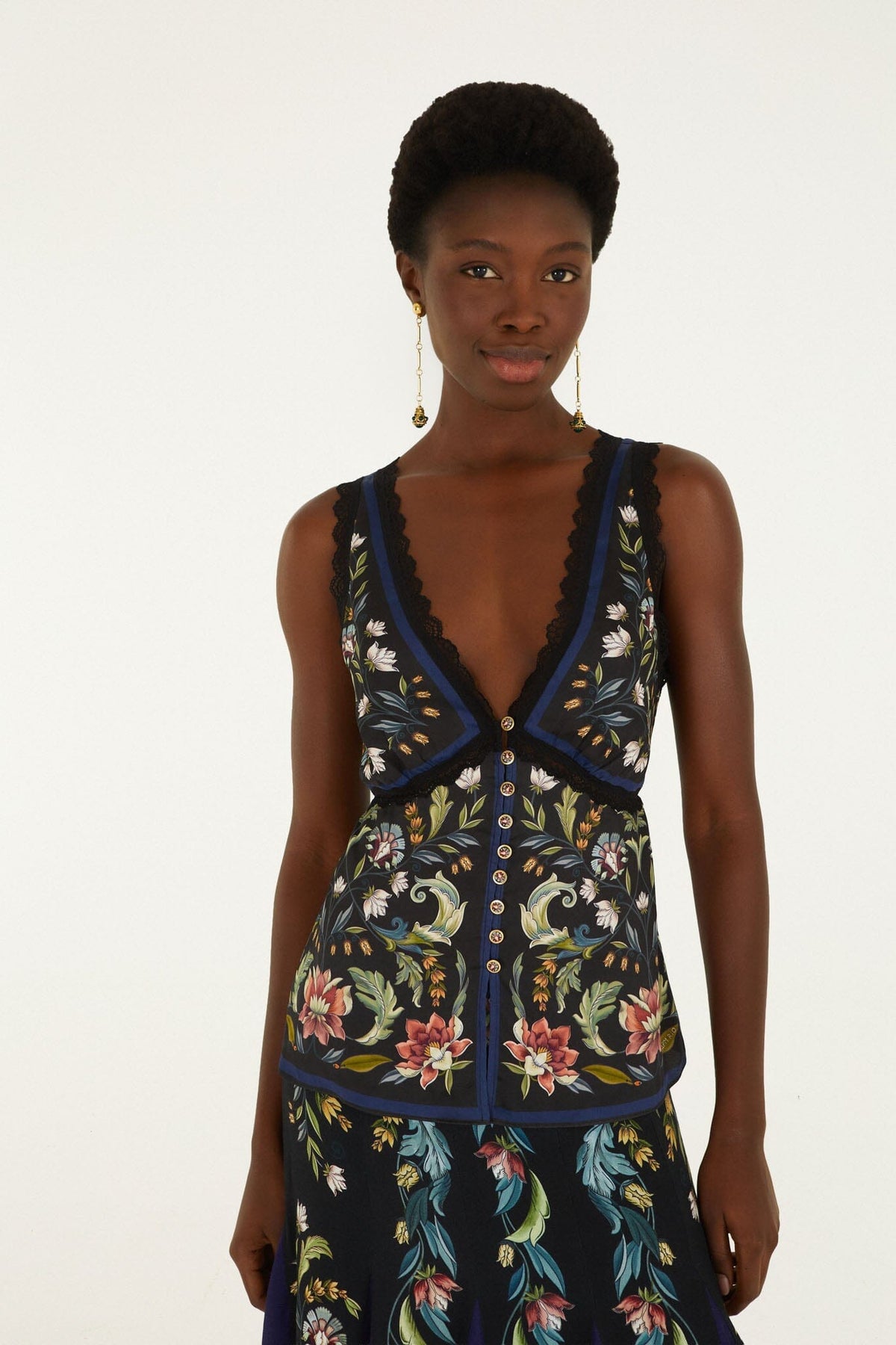 Natalia Lace Sleeveless Blouse