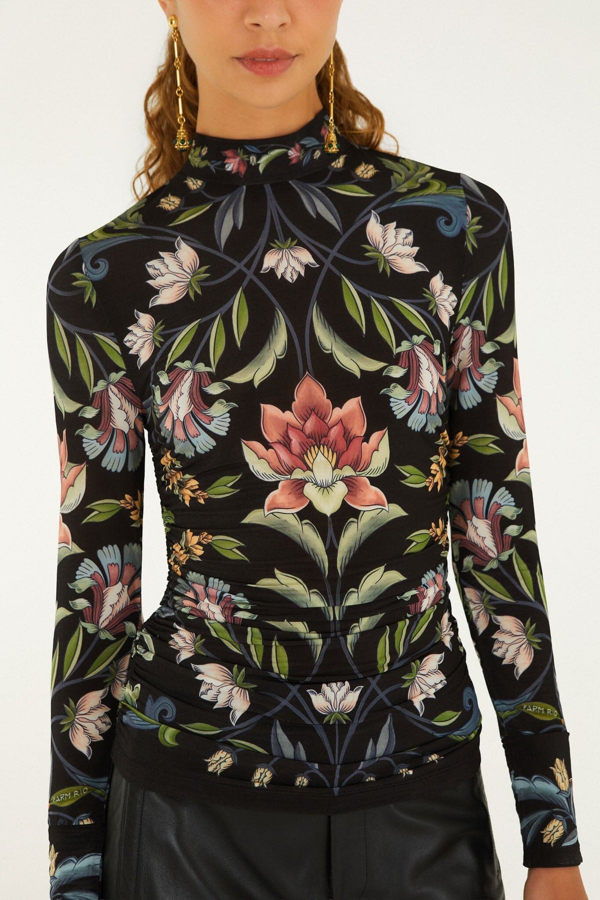 Natalia Long Sleeve Jersey Blouse