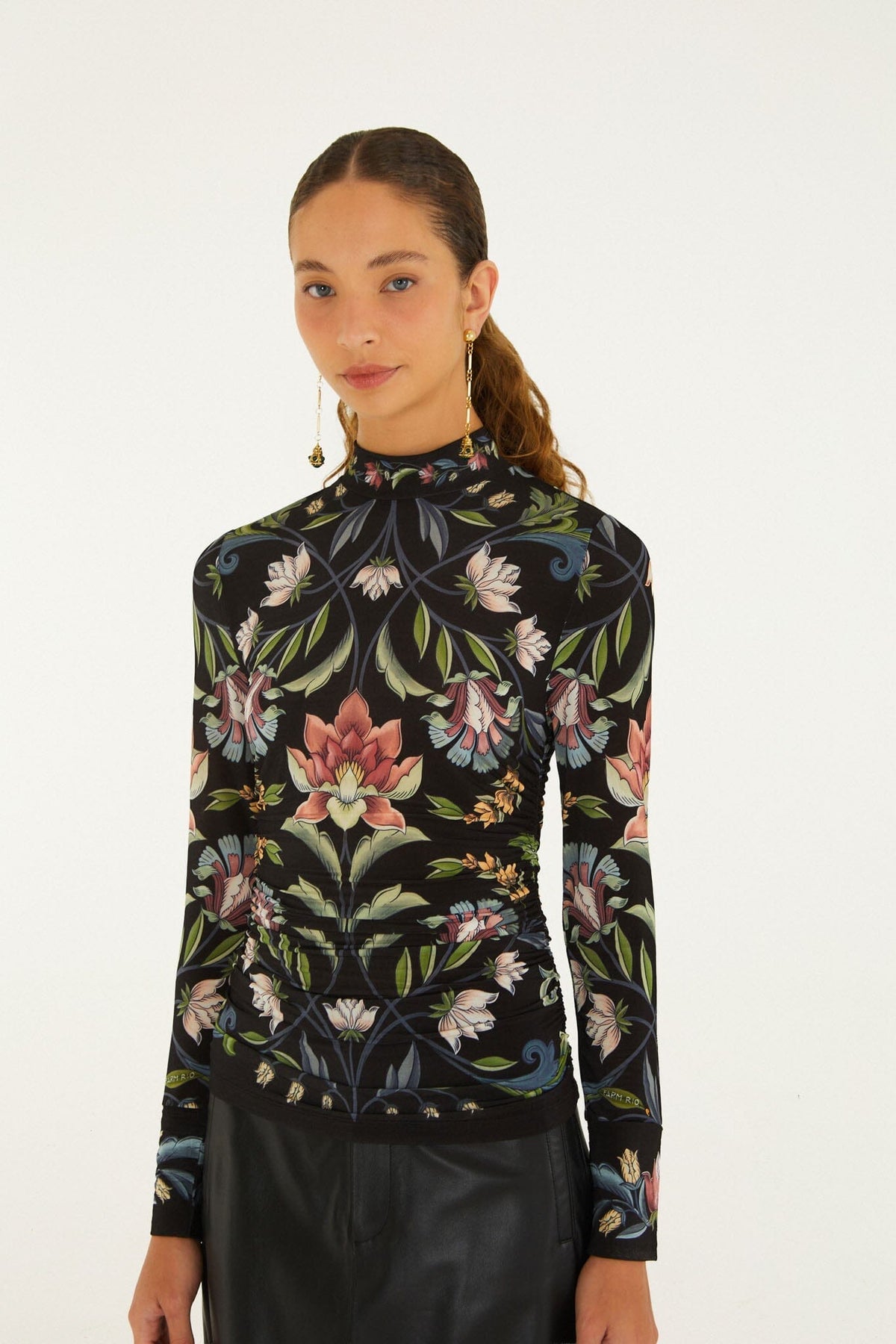 Natalia Long Sleeve Jersey Blouse