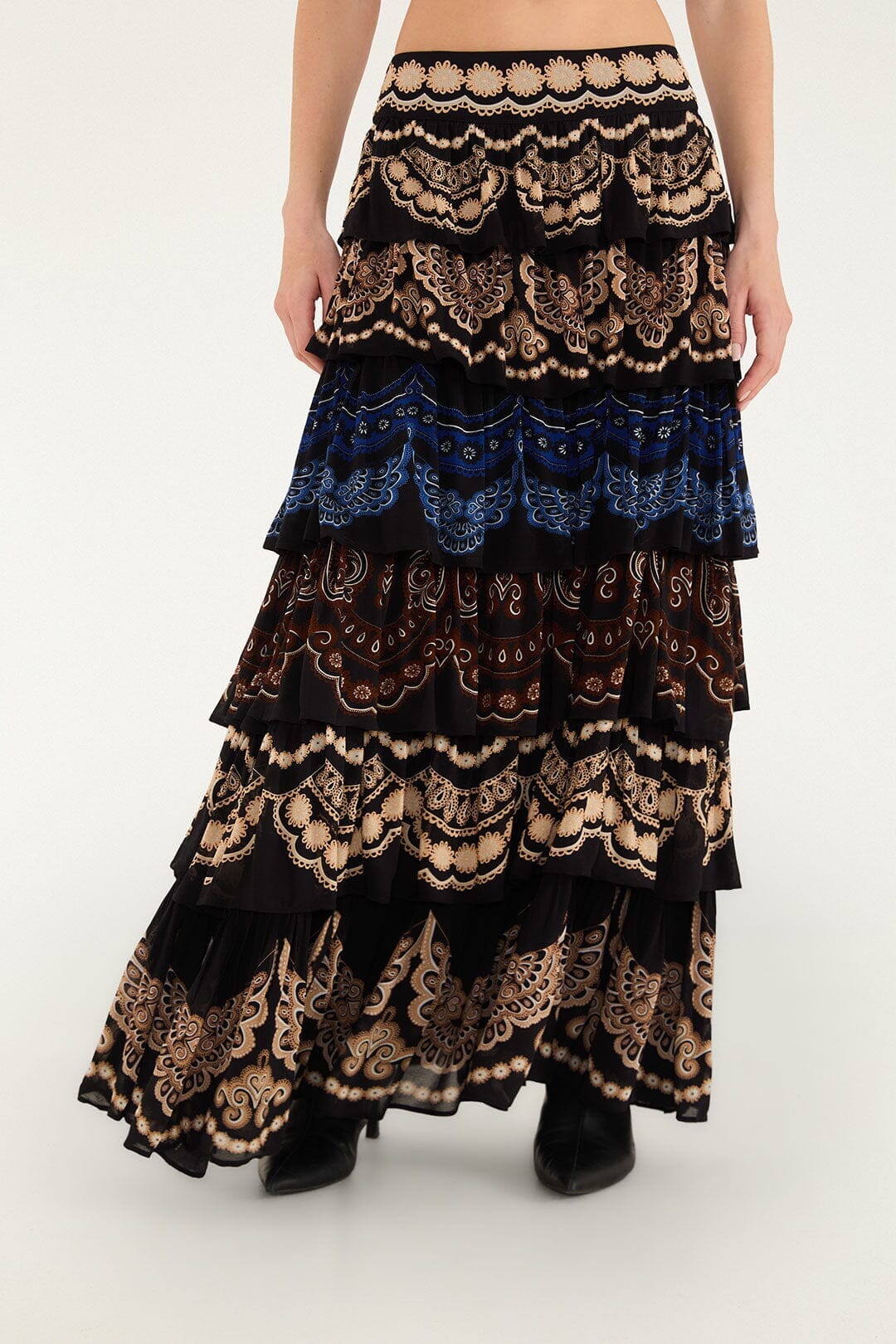 Nicole Ruffled Maxi Skirt