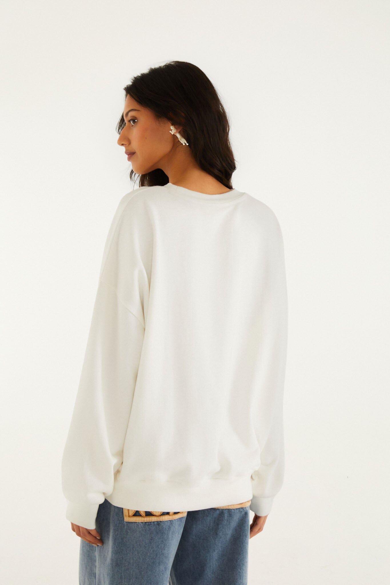 FARM Rio model wearing the Off-White Country Table Sweatshirt