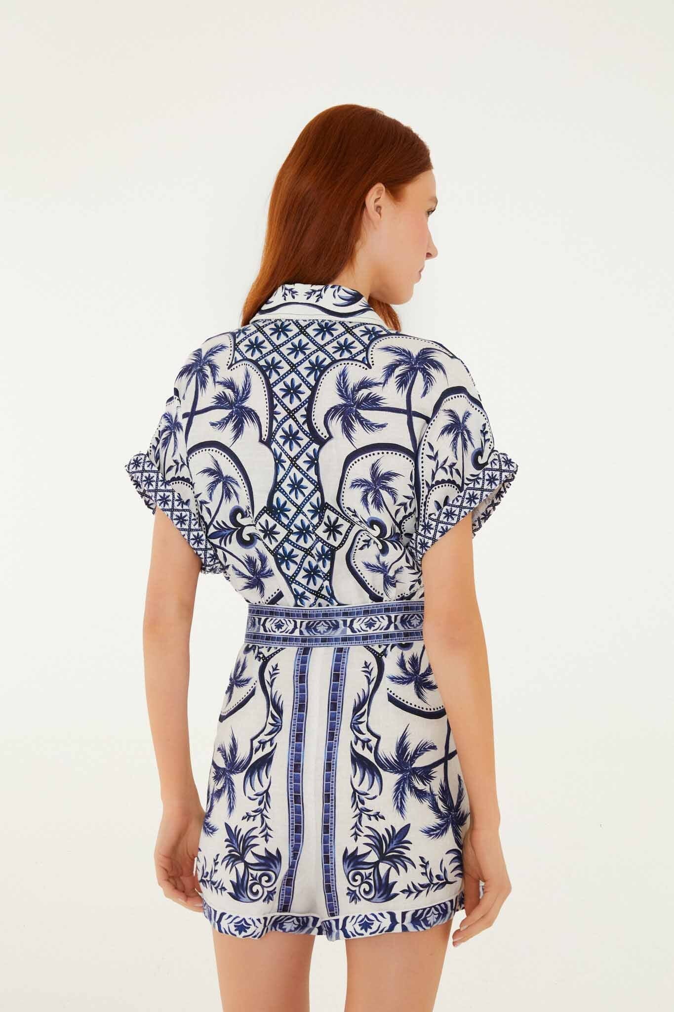 Off-White Wonderful City Belted Euroflax Premium Linen Romper