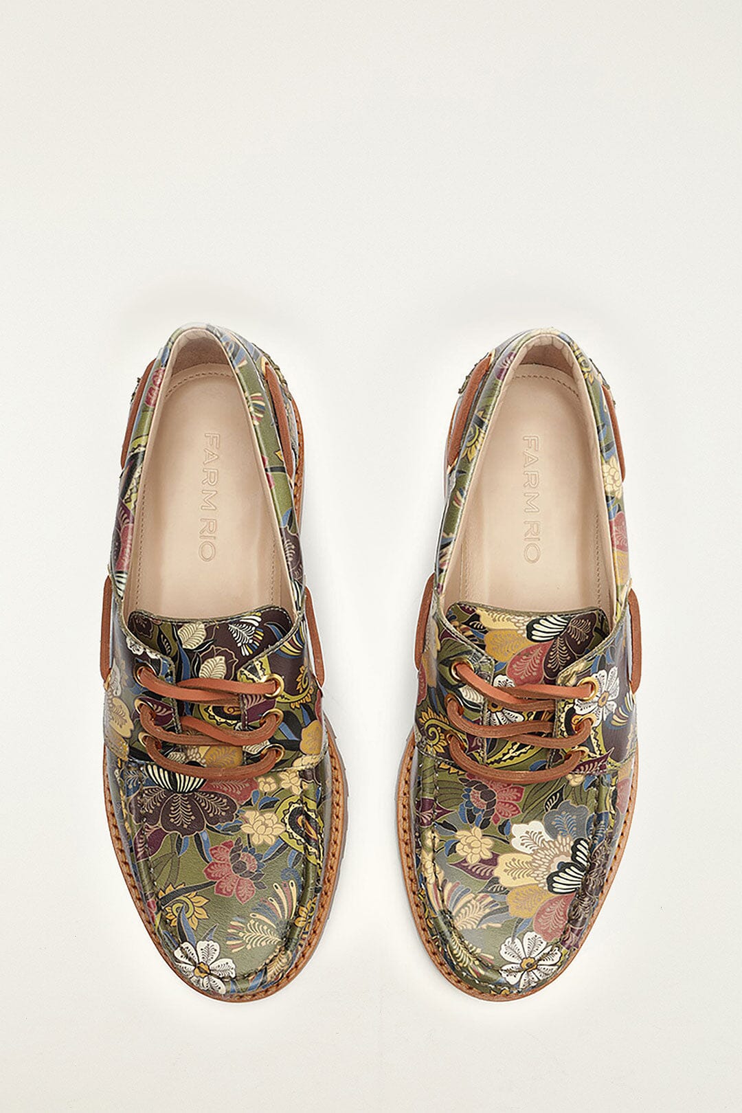 FARM Rio model wearing the Printed Boat Shoes