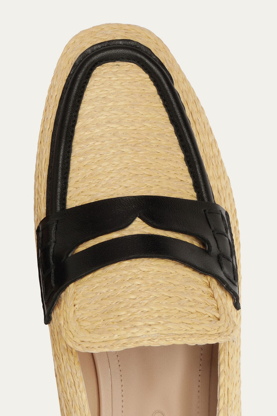 FARM Rio model wearing the Raffia Loafer