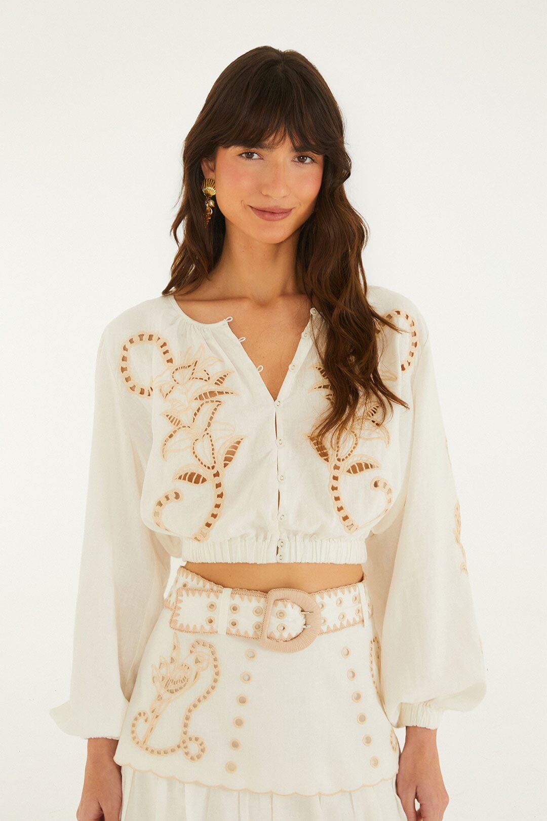 Richilieur Off-White Long Sleeve Blouse