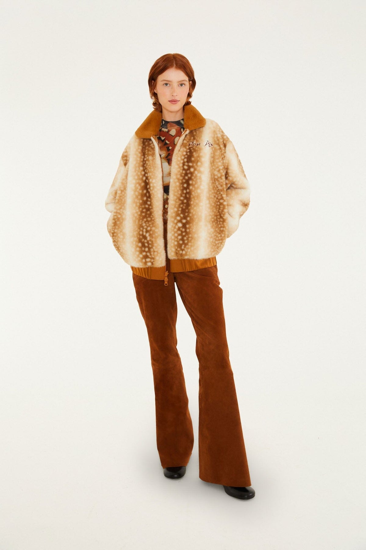 Riveted Flare Leather Trousers