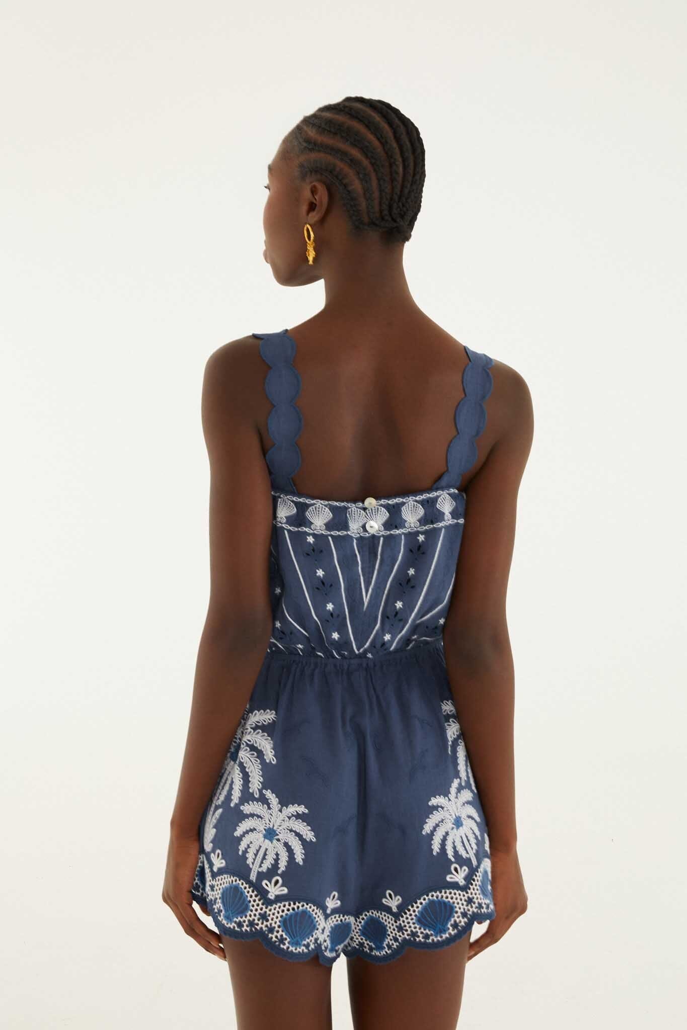 Romper With Embroidery