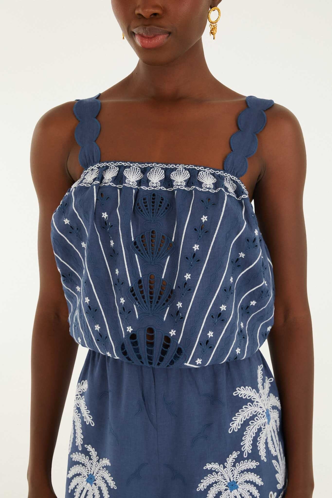 Romper With Embroidery