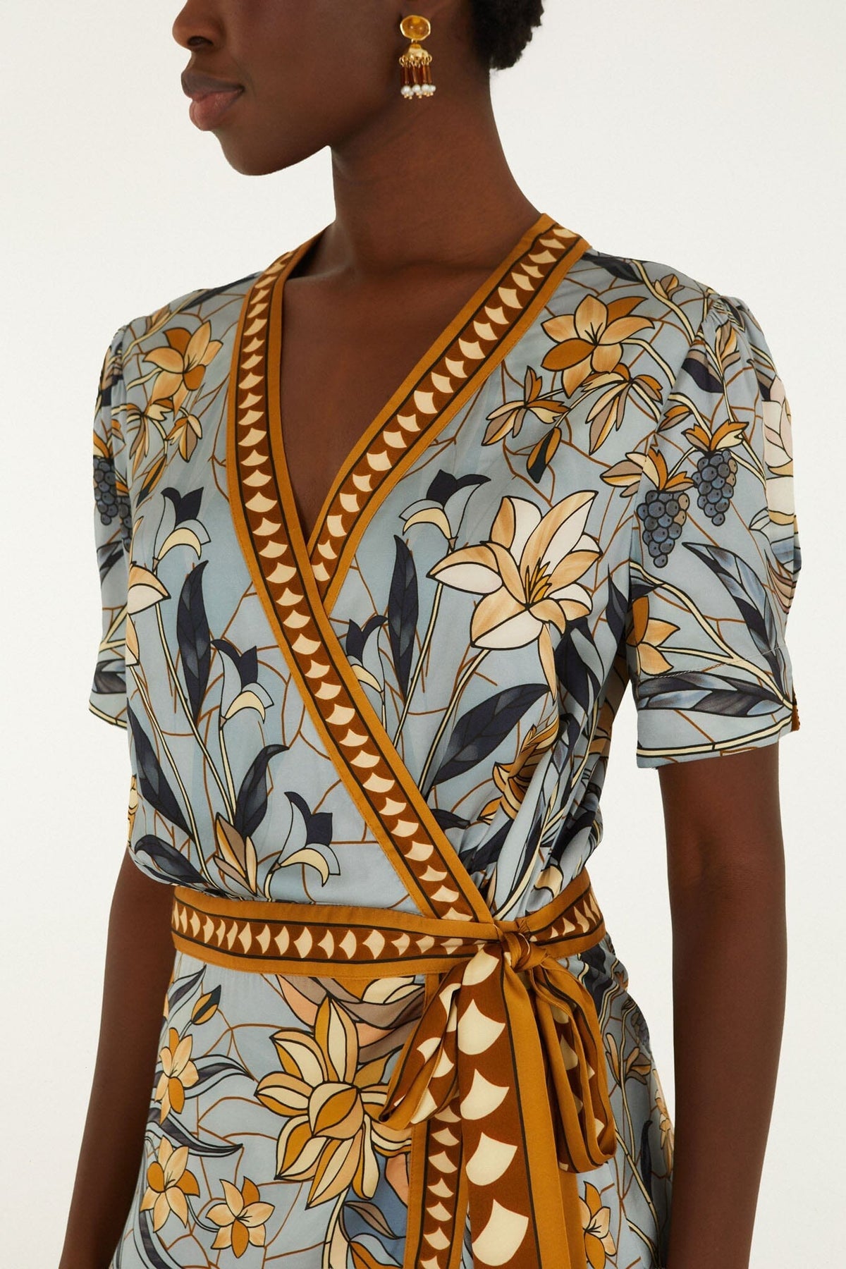 Stained Glass Beauty Wrap Mini Dress