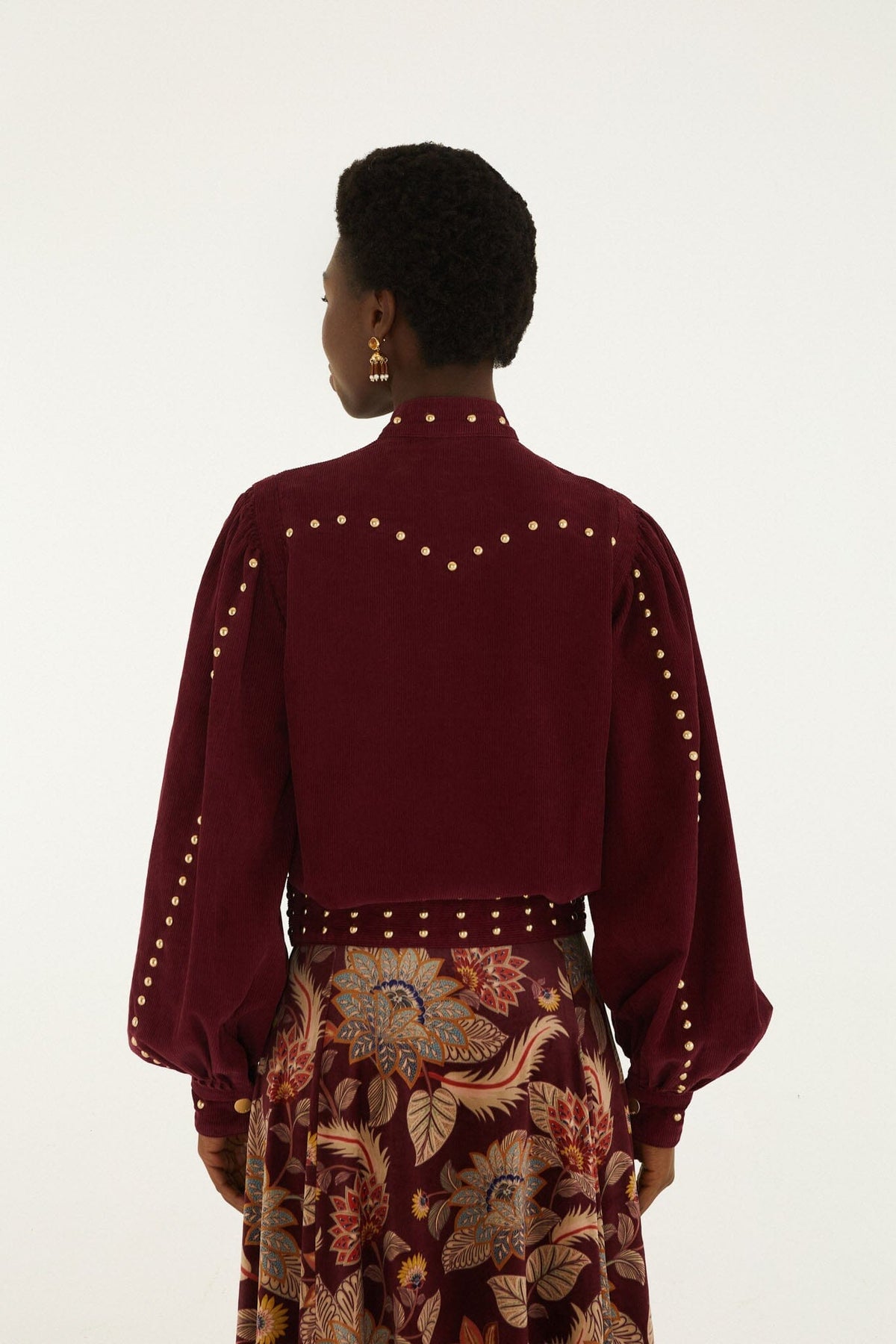 Studded Corduroy Velvet Jacket