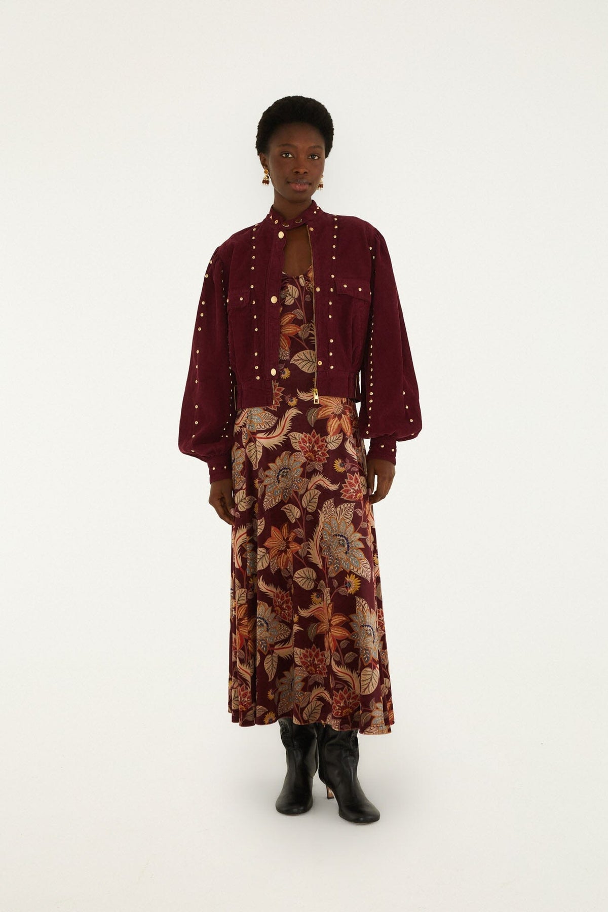 Studded Corduroy Velvet Jacket