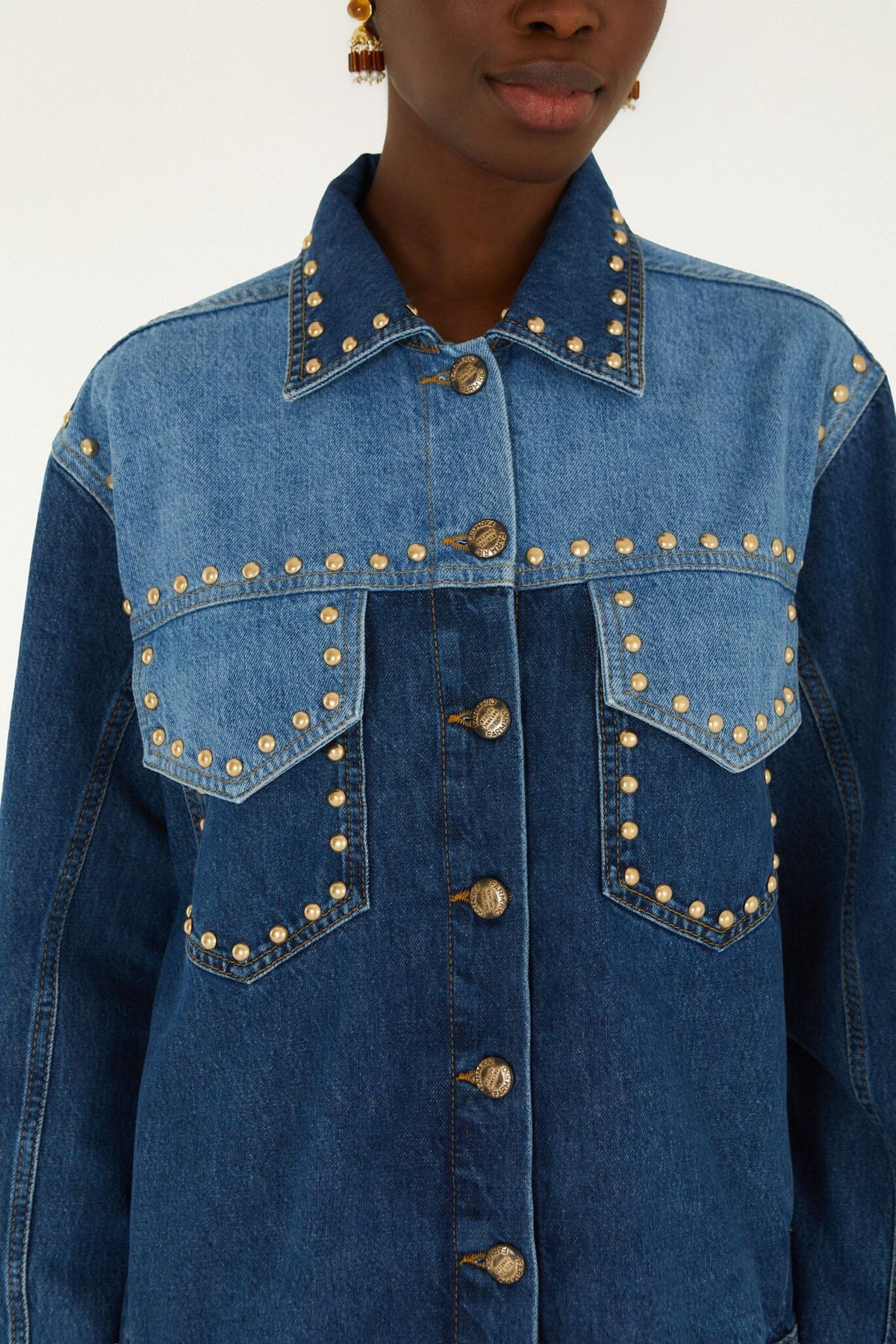 Studded Metal Denim Jacket