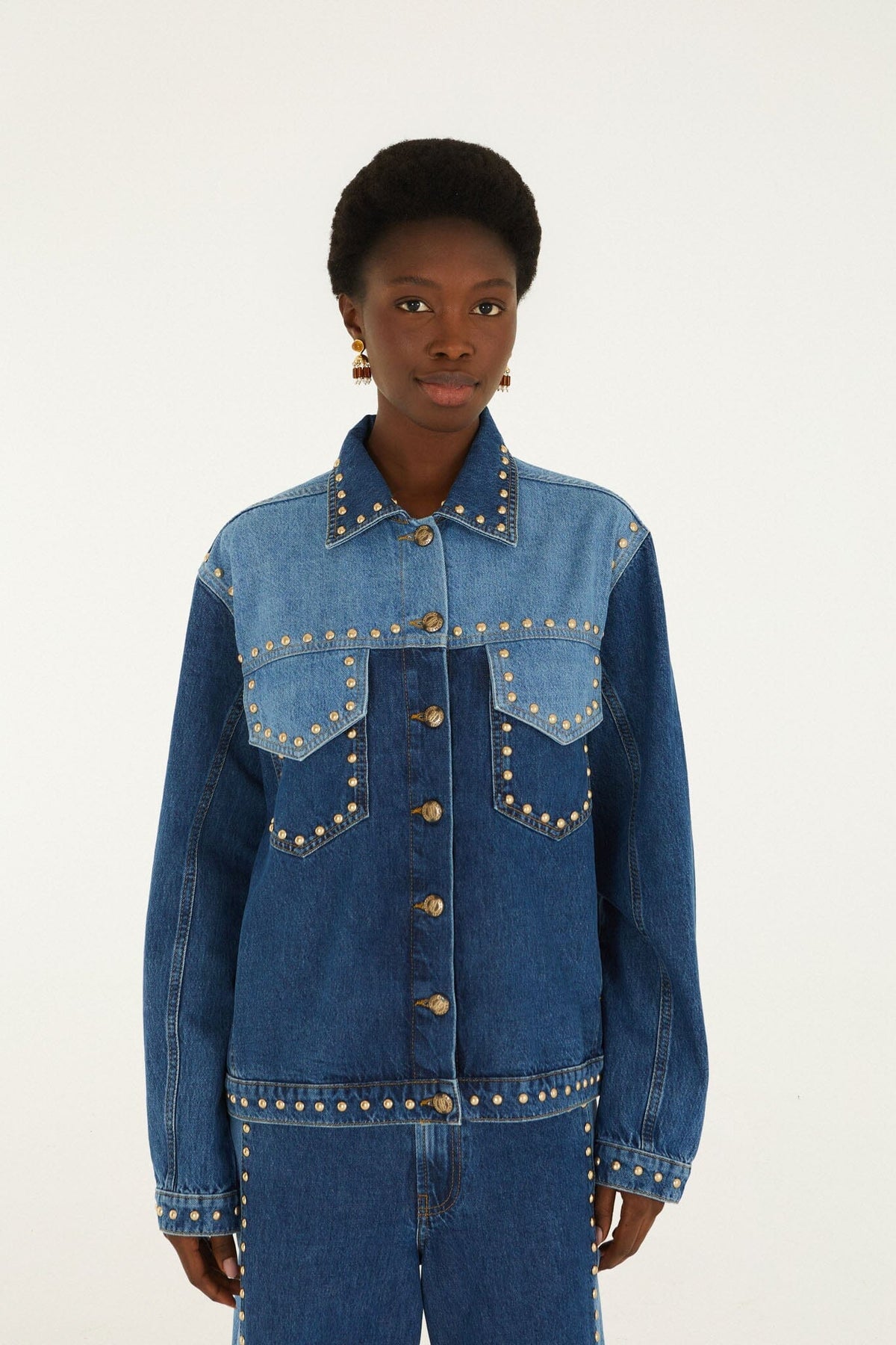 Studded Metal Denim Jacket