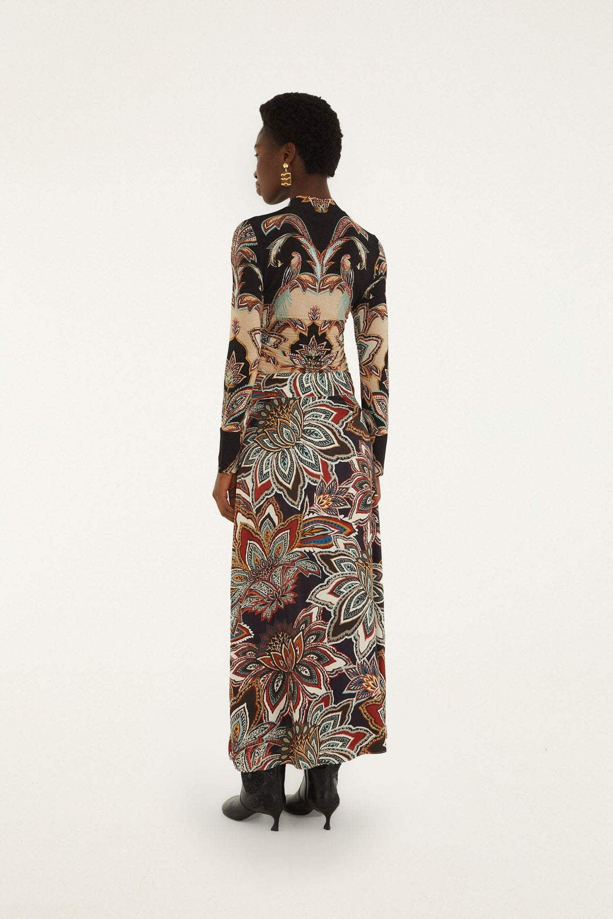 Tapestry Flowers Maxi Skirt