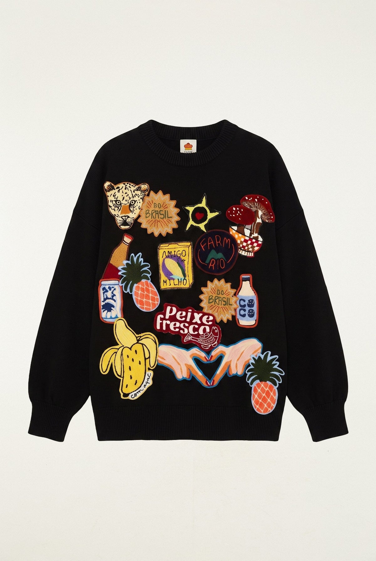 Tropical Patch Knit Sweater