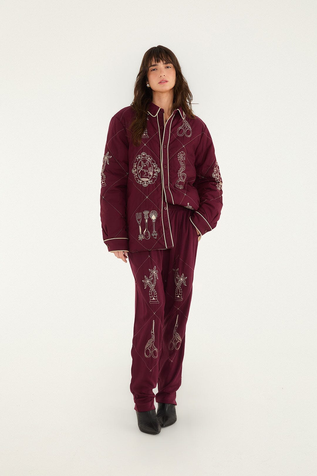 Vintage Souvenirs Embroidered Pants
