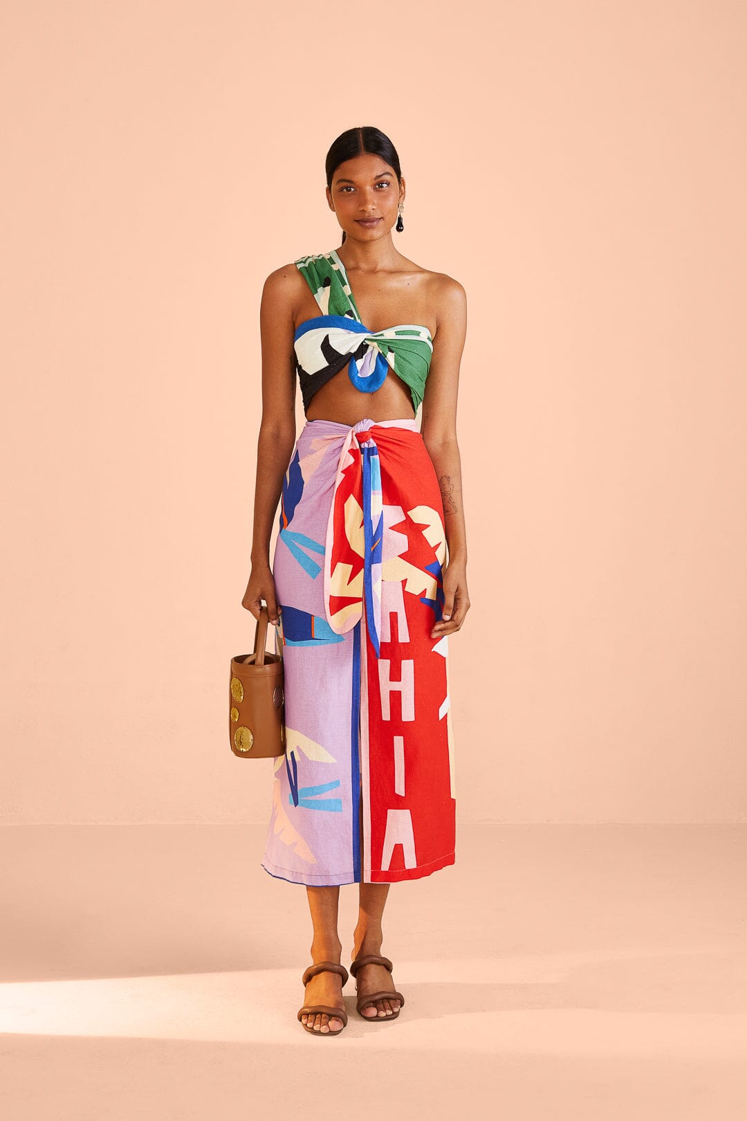 Brasil Bahia Scarves Midi Skirt