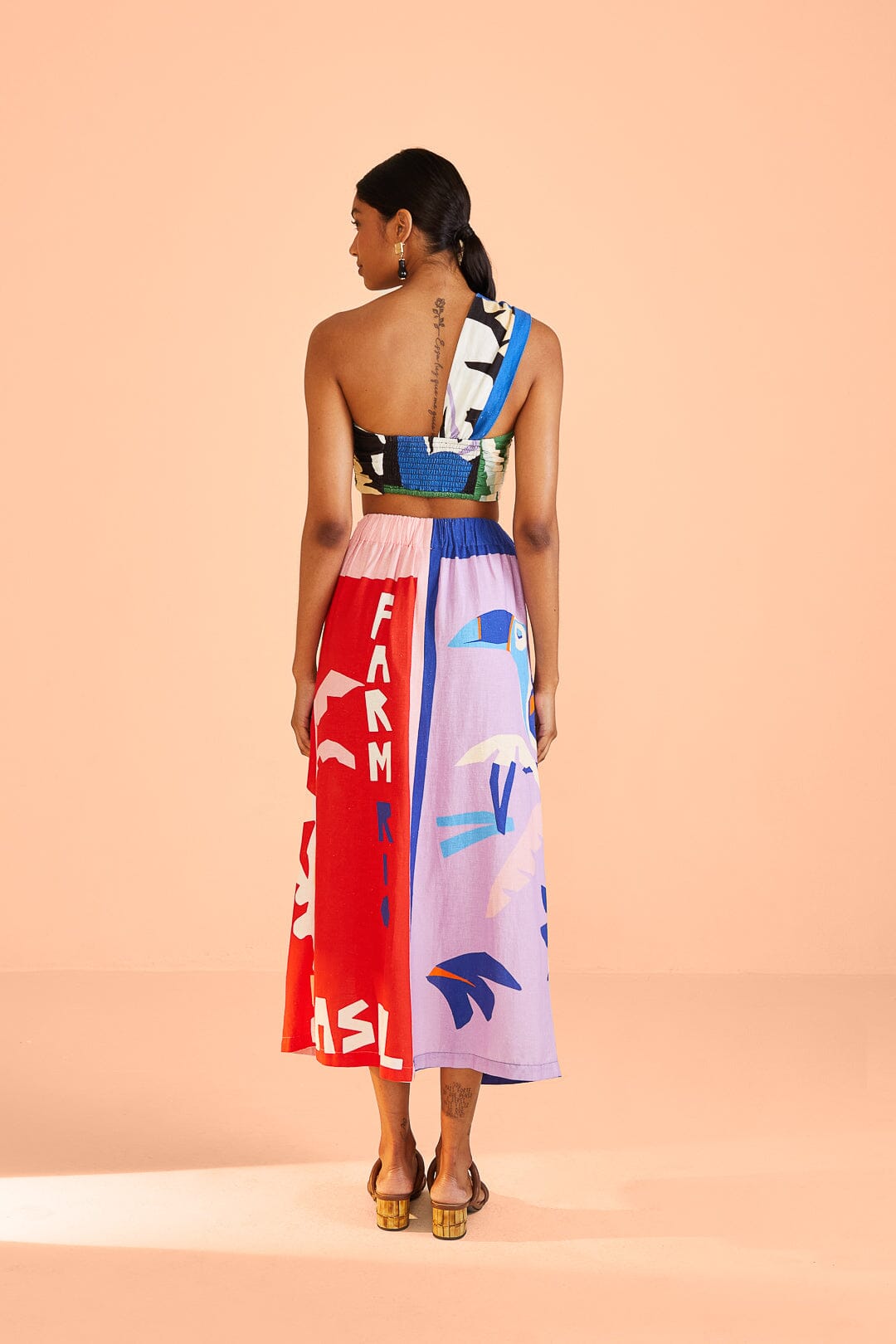 Brasil Bahia Scarves Midi Skirt