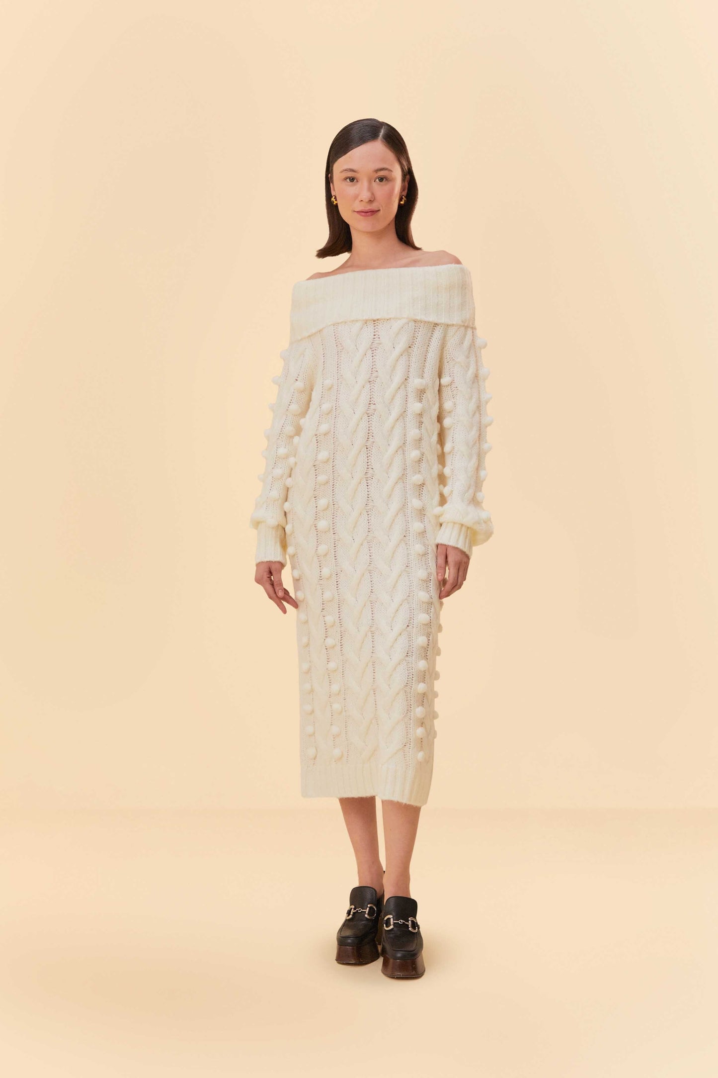 Off-White Braided Midi Sweater Dress