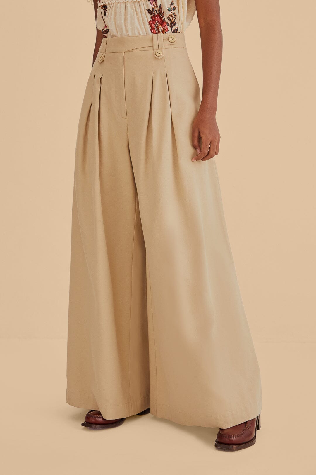 Kakhi High Waist Pants