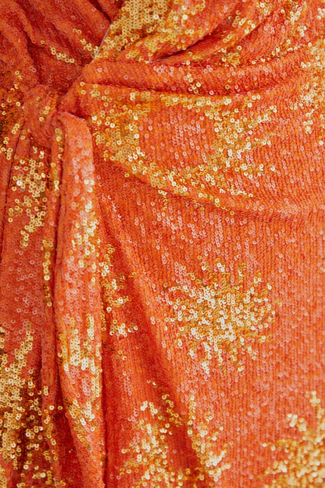 Orange Sunny Mood Sequin Long Sleeve Mini Dress