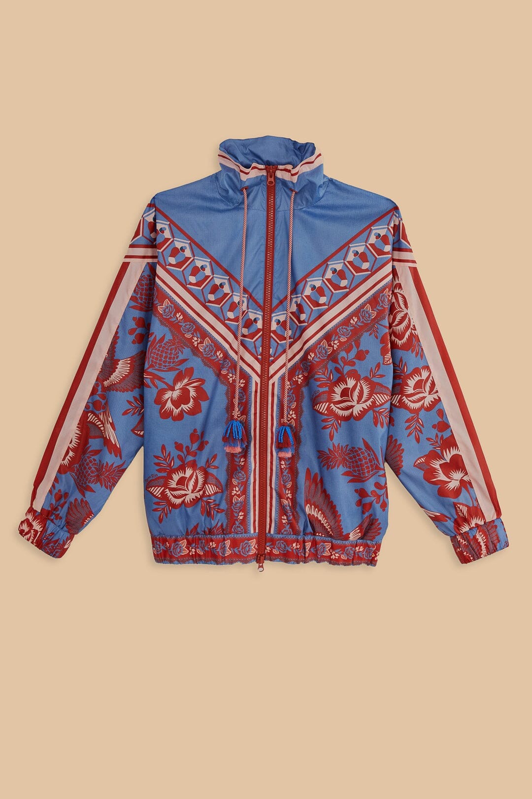 Light Blue Lace Garden Windbreaker