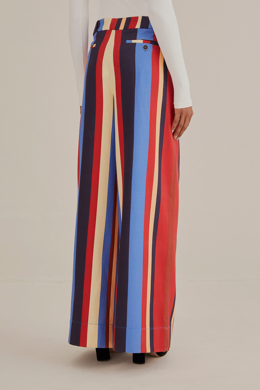 Multicolor Winter Stripes Tailored Pants