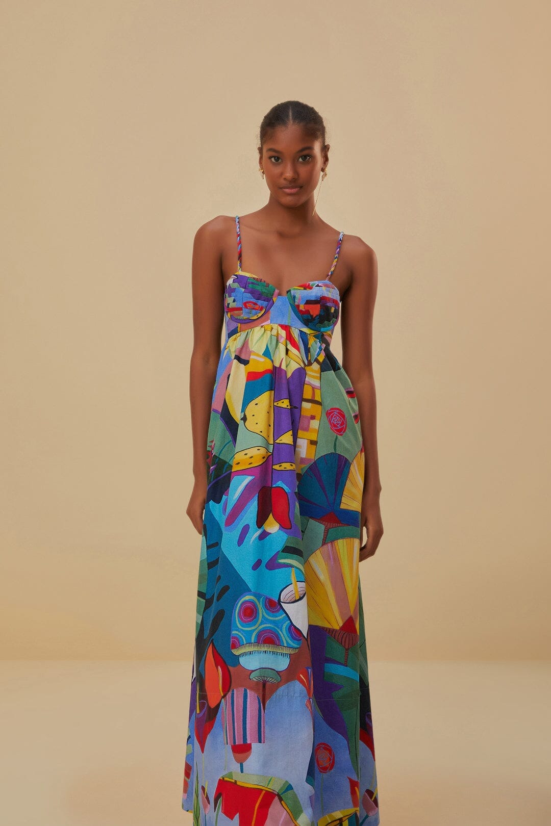 Tropical Scenario Sleeveless Maxi Dress FARM Rio