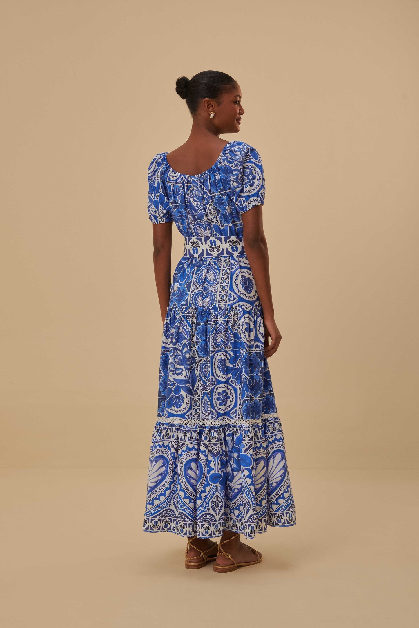 Blue Tile Dream Maxi Dress