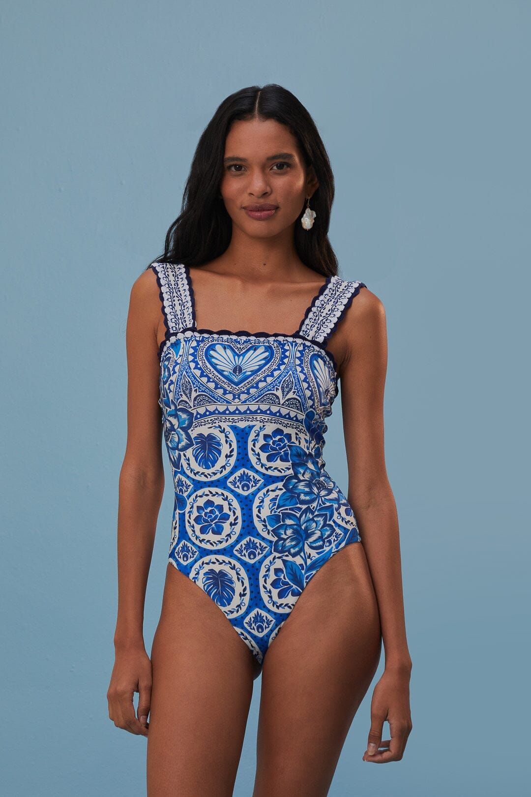 Blue Tile Dream One Piece Swimsuit