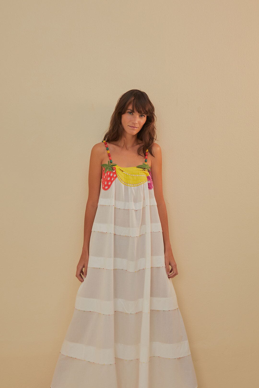 Off-White Fruits Richelieu Sleeveless Maxi Dress