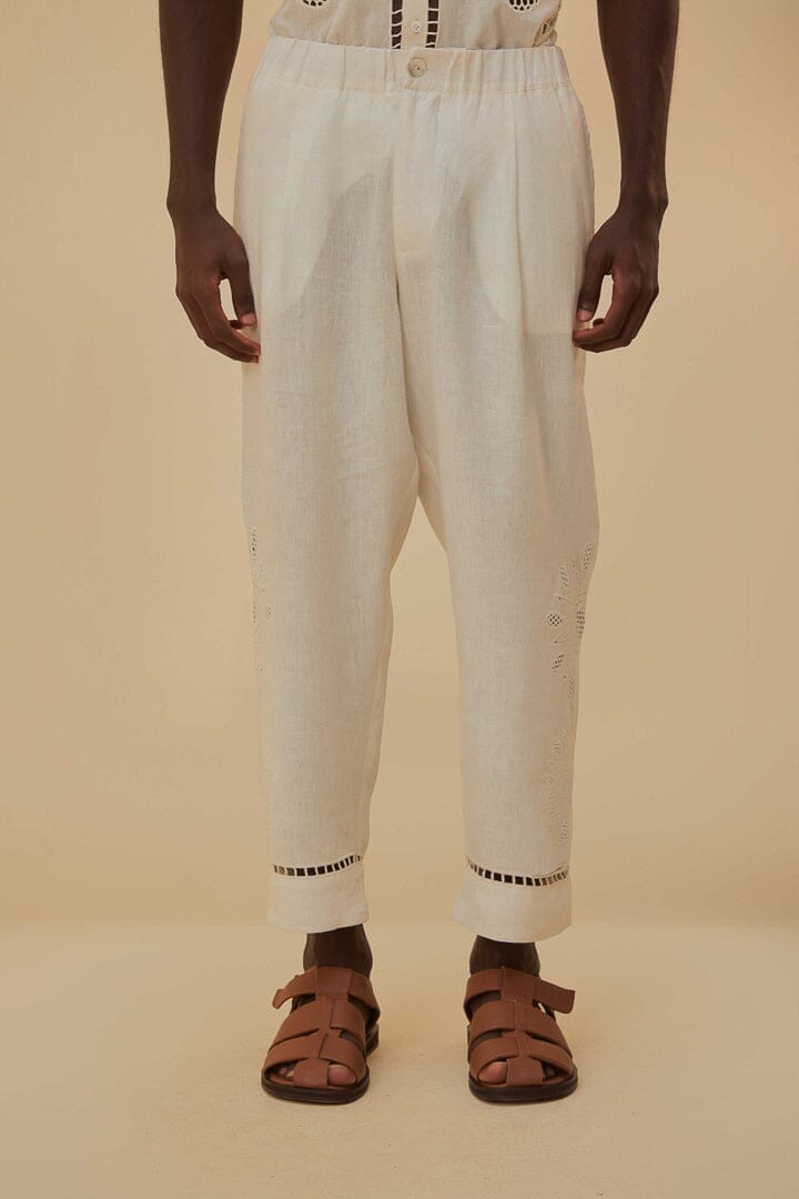 Off-White Maxi Sunset Richelieu Embroidered Pants