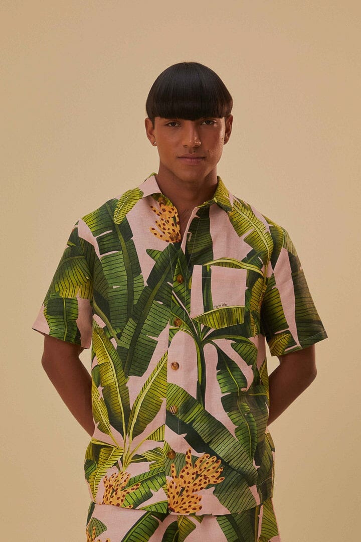 Banana Leaves Lenzing™ Ecovero™ Euroflax™ Unisex Shirt