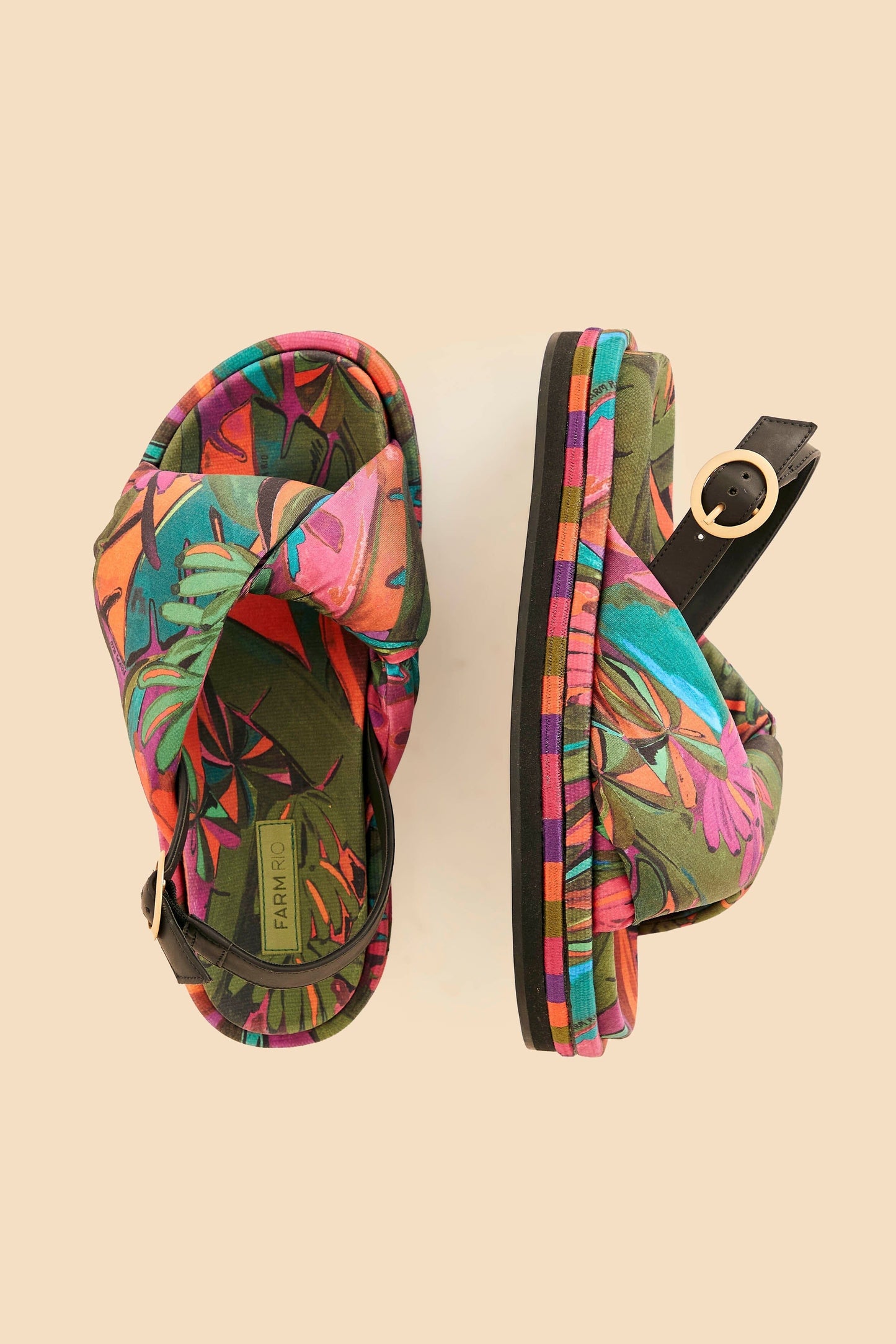 Banana Leaves Puffy Flat Sandal