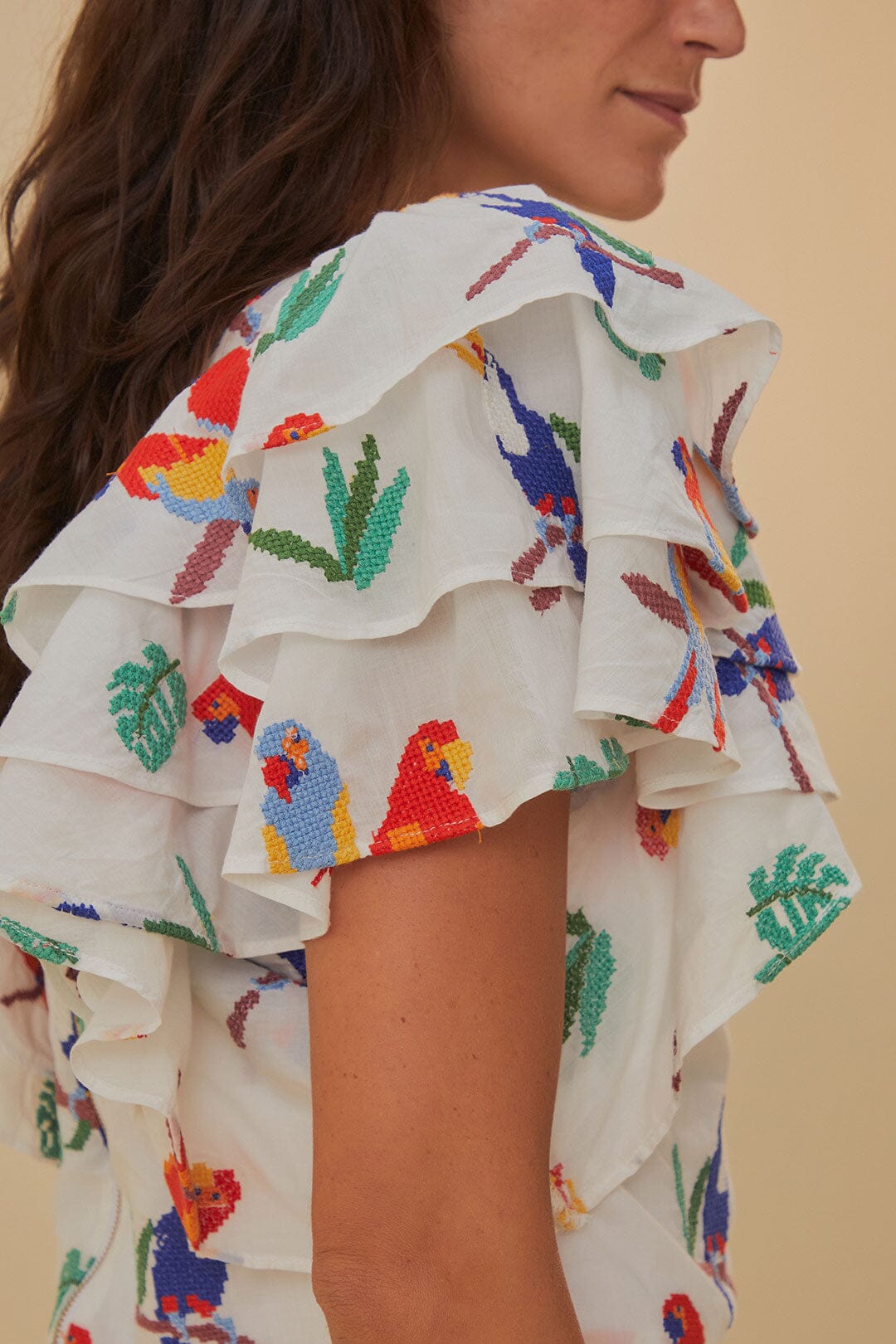 Off-White Stitched Birds Blouse