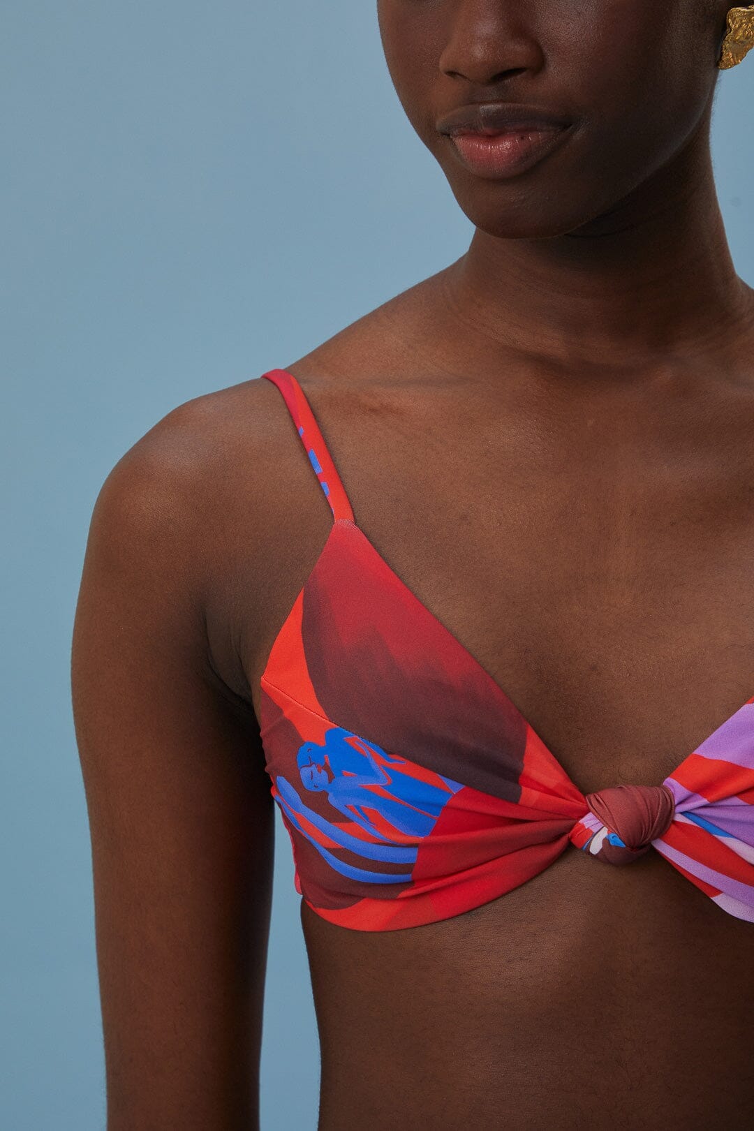 Watercolor Floral Bikini Top